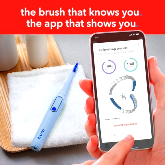 hum by Colgate Smart Electric Toothbrush Kit, Rechargeable Sonic Toothbrush - Picture 2 of 3
